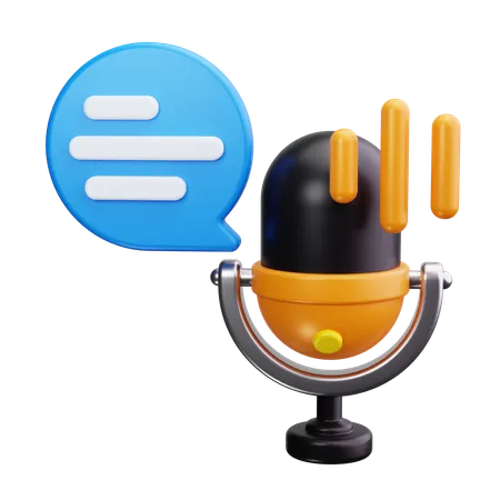 Podcast-Diskussion  3D Icon