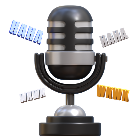 Podcast drôle  3D Icon