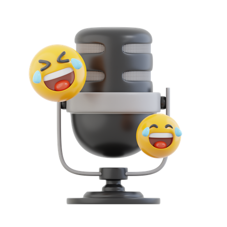 Podcast drôle  3D Icon