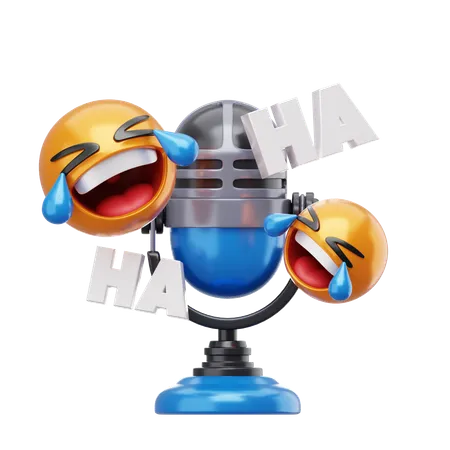 Podcast drôle  3D Icon