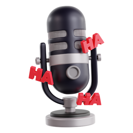 Podcast drôle  3D Icon