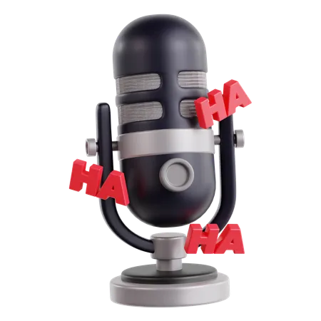 Podcast drôle  3D Icon