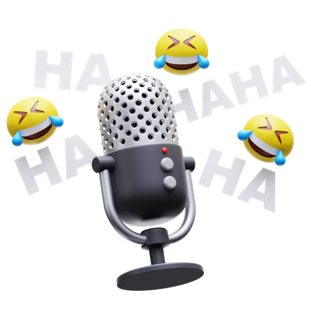 Podcast drôle  3D Icon