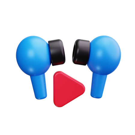 Podcast earbuds  3D Icon