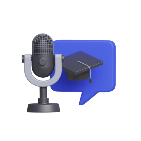 École de podcasts  3D Icon