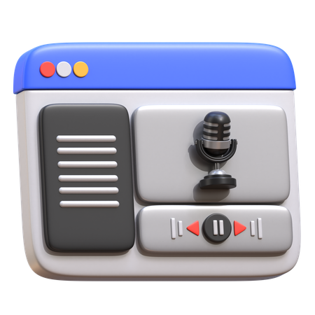 Podcast Editing  3D Icon
