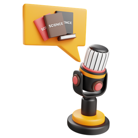 Podcast educacional  3D Icon