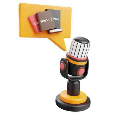 Podcast educacional  3D Icon