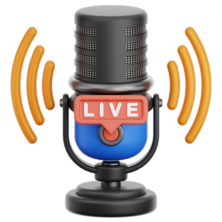 Baladodiffusion en direct  3D Icon
