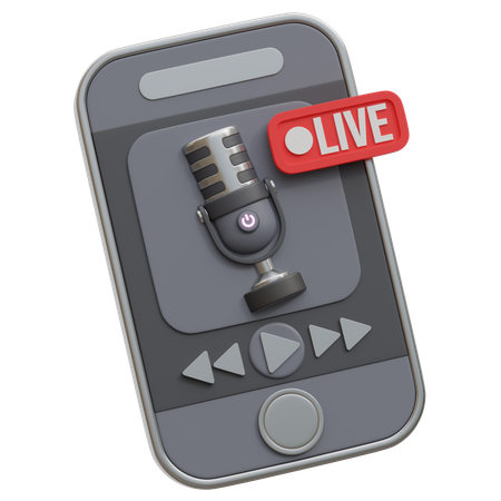 Podcast en direct  3D Icon