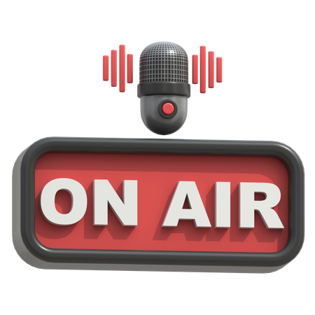 Podcast en el aire  3D Icon