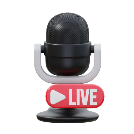 Pódcast en vivo  3D Icon