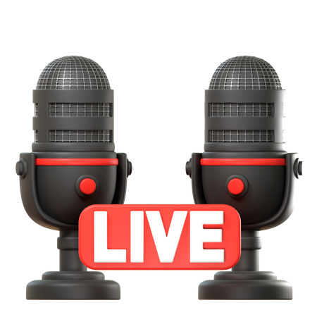 Pódcast en vivo 2  3D Icon