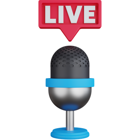 Pódcast en vivo  3D Icon