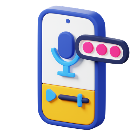 Enregistrement de podcast  3D Icon