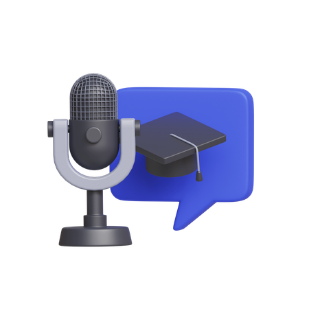 Escuela de podcasts  3D Icon