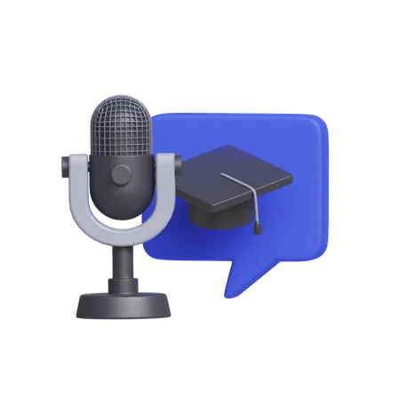 Escuela de podcasts  3D Icon