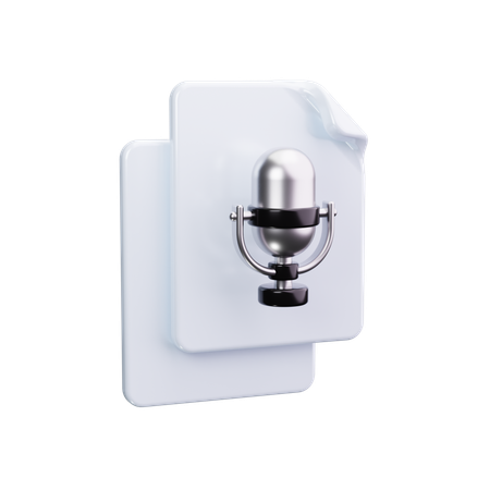 Podcast File  3D Icon
