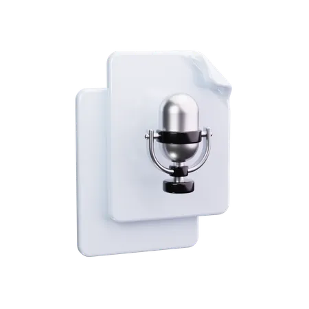 Podcast File  3D Icon
