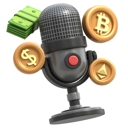 Podcast financeiro  3D Icon