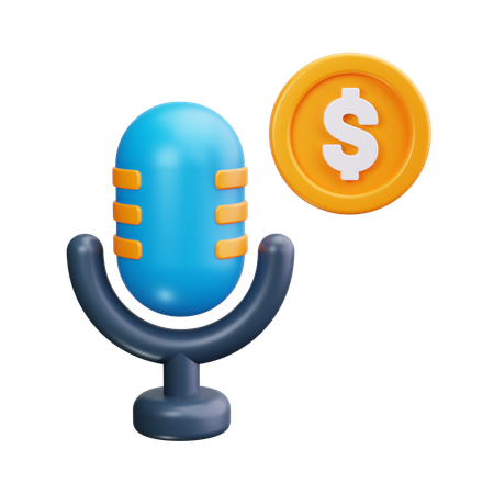 Podcast financeiro  3D Icon