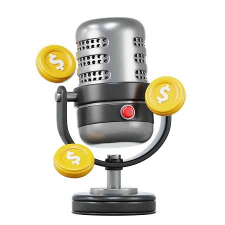 Podcast financeiro  3D Icon