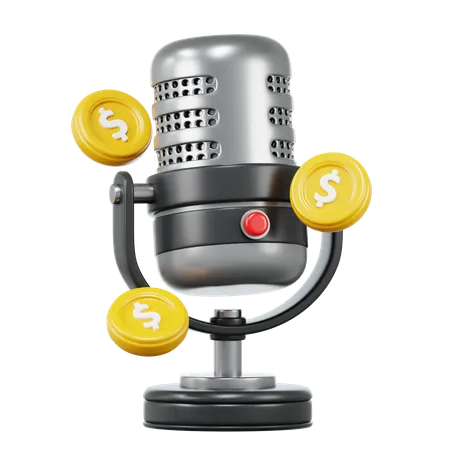 Podcast financeiro  3D Icon