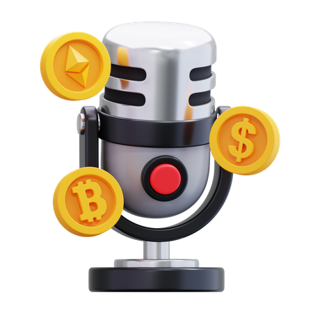 Podcast financeiro  3D Icon