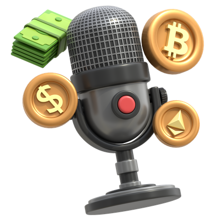 Podcast financier  3D Icon