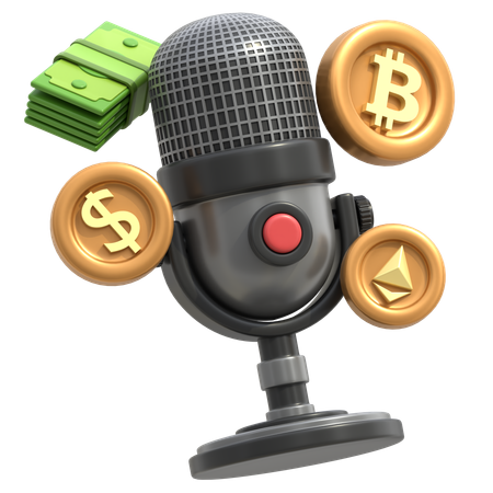 Podcast financiero  3D Icon