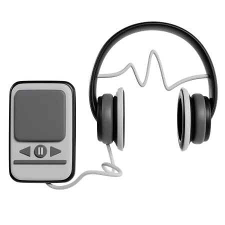Podcast Headphones With Clip On Microphone  3D Icon