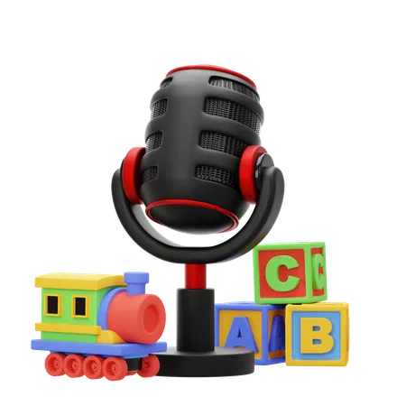 Podcast infantil  3D Icon