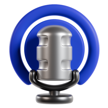 Podcast Interface Icon  3D Icon