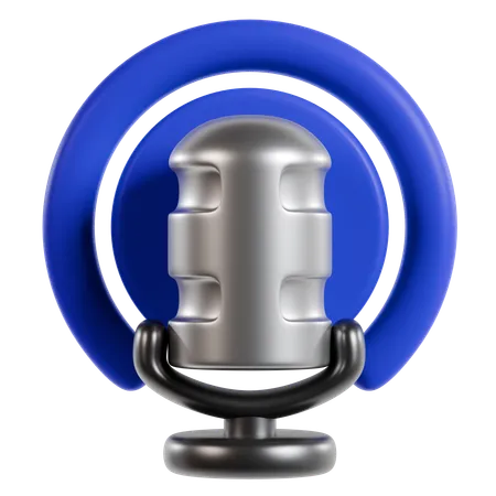 Podcast Interface Icon  3D Icon