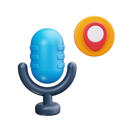 Podcast Location  3D Icon