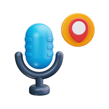 Podcast Location  3D Icon