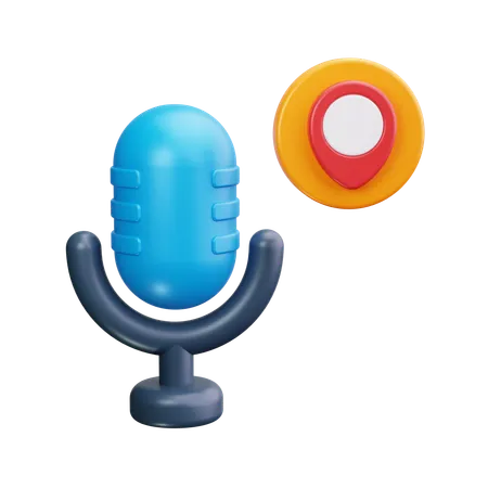 Podcast Location  3D Icon
