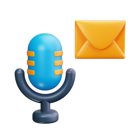 Podcast Mail  3D Icon
