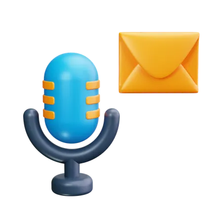 Podcast Mail  3D Icon