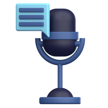 Podcast Message  3D Icon