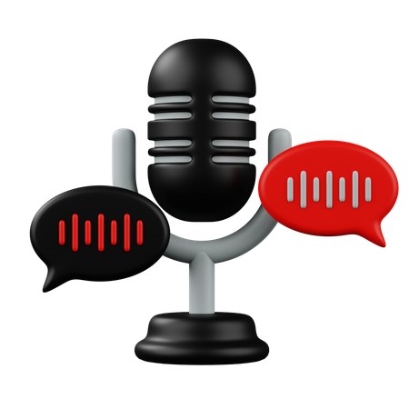 Podcast Mic  3D Icon