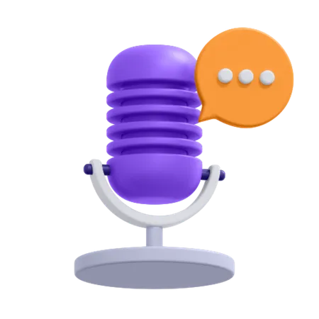 An Icon Of Podcast Mic 3D Icon