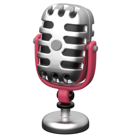 ポッドキャストマイク  3D Icon