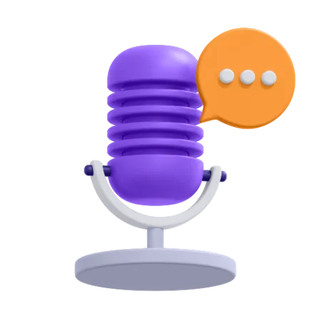 Podcast Mic  3D Icon