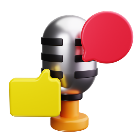 Podcast Mic  3D Icon