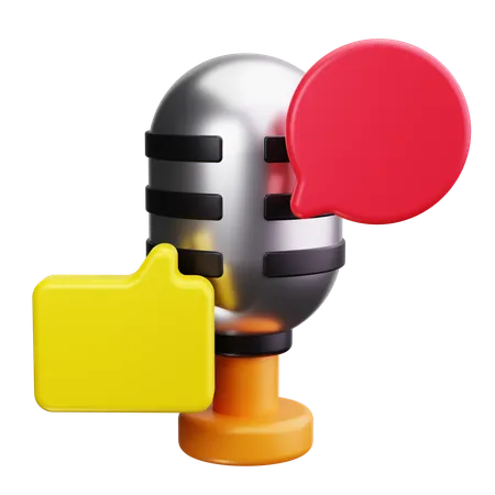 Podcast Mic  3D Icon