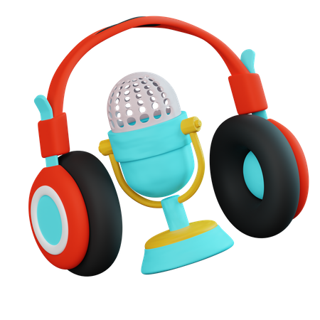 Podcast Mic 3D Icon