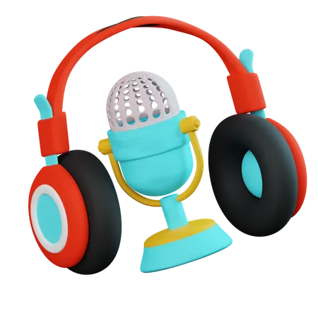 Podcast Mic 3D Icon