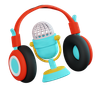 3d podcast mic emoji