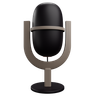 3d podcast mic logo